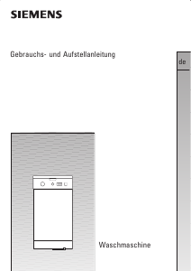 Bedienungsanleitung Siemens WXT120A Waschmaschine