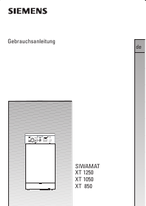 Bedienungsanleitung Siemens WXT850 Waschmaschine