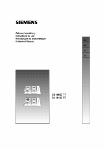 Kullanım kılavuzu Siemens EC11153TR Ocak