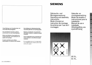 Manual Siemens EC70322EU Placa