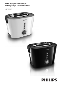 Manual Philips HD2620 Viva Collection Toaster