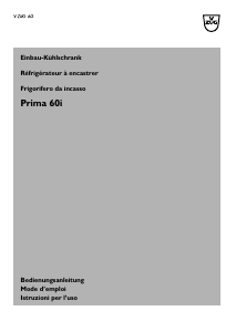Mode d’emploi V-ZUG Prima 60i Réfrigérateur combiné