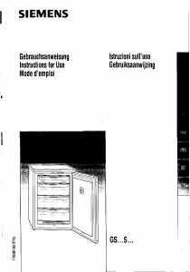 Manuale Siemens GS12S450 Congelatore