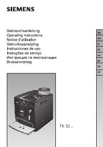 Bruksanvisning Siemens TK52002CH Kaffebryggare