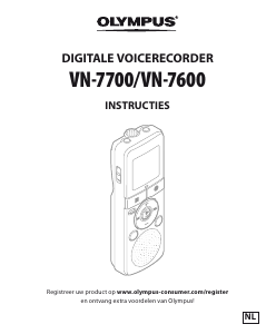 Handleiding Olympus VN-7700 Audiorecorder