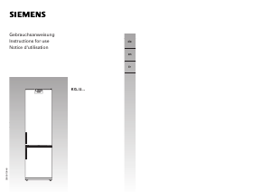 Manual Siemens KG44U123FF Fridge-Freezer