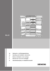Manual Siemens KA62DP90SD Fridge-Freezer