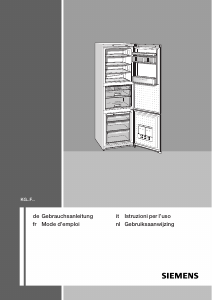 Bedienungsanleitung Siemens KG39FPI21 Kühl-gefrierkombination