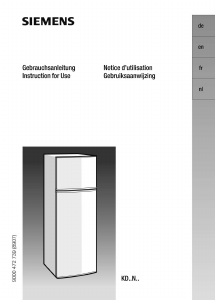 Manual Siemens KD32NA00 Fridge-Freezer