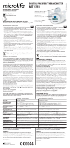 Bedienungsanleitung Microlife MT 1751 Thermometer
