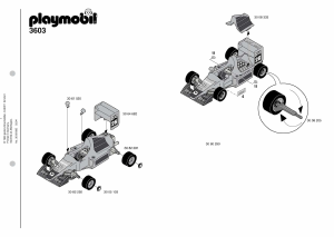 Mode d’emploi Playmobil set 3603 Racing Voiture de course Formule 1