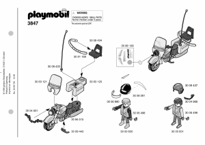 Mode d’emploi Playmobil set 3847 Racing Equipe de télé à moto