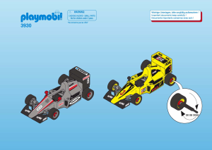 Bruksanvisning Playmobil set 3930 Racing Två racerbilar