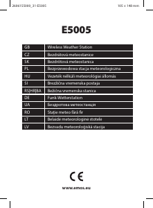 Handleiding EMOS E5005 Weerstation