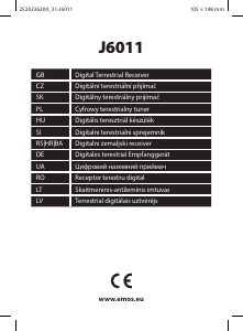 Посібник EMOS J6011 Цифровий приймач