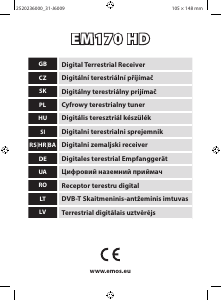 Priročnik EMOS EM170 HD Digitalni sprejemnik