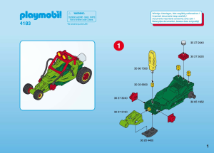 Handleiding Playmobil set 4183 Racing Groene stuntracer