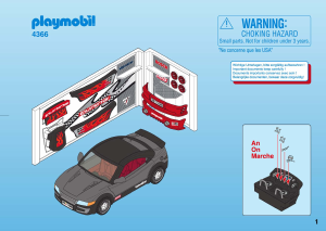 Manual Playmobil set 4366 Racing Tuning station with black car