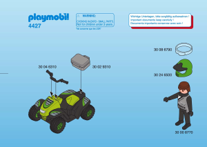 Mode d’emploi Playmobil set 4427 Racing Pilote/quad vert