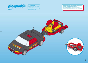 Handleiding Playmobil set 4442 Racing Raceauto met go-kart