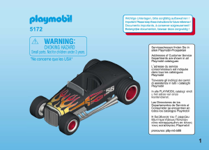 Mode d’emploi Playmobil set 5172 Racing Bolide Extrême