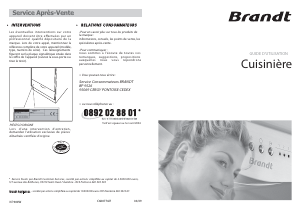 Mode d’emploi Brandt KE900W Cuisinière
