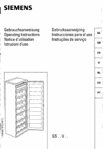 Handleiding Siemens GS30U01CH Vriezer