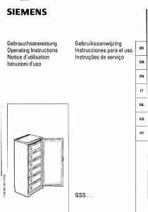 Handleiding Siemens GS35S04 Vriezer