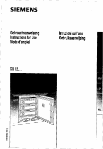 Manuale Siemens GU12B01 Congelatore