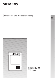 Bedienungsanleitung Siemens WTXL2500CH Trockner