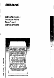 Manual Siemens SE39290EU Dishwasher
