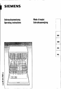 Mode d’emploi Siemens SE53731 Lave-vaisselle