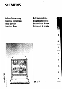 Handleiding Siemens SN24500 Vaatwasser