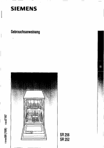 Bedienungsanleitung Siemens SR25227 Geschirrspüler