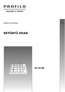 Kullanım kılavuzu Profilo OC52DG Ocak