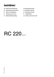 Mode d’emploi Gaggenau RC220200 Réfrigérateur