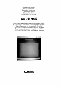 Manuale Gaggenau EB944111 Forno