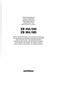 Mode d’emploi Gaggenau EB947210 Four