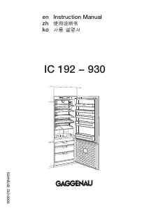 Handleiding Gaggenau IC192930 Koel-vries combinatie