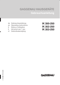 Bedienungsanleitung Gaggenau IK352250 Kühl-gefrierkombination
