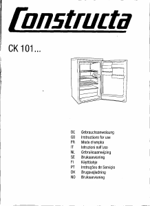 Bruksanvisning Constructa CK10101 Kjøleskap