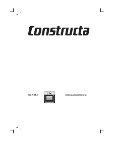 Bedienungsanleitung Constructa CB10451 Backofen