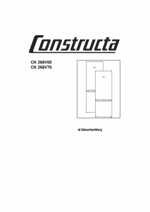 Bedienungsanleitung Constructa CK268V70 Kühl-gefrierkombination