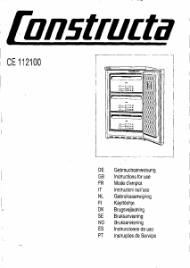 Manual de uso Constructa CE112100 Congelador