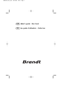 Handleiding Brandt AD519XP1 Afzuigkap