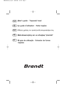Manual Brandt AD439WE1 Cooker Hood