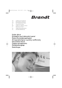 Εγχειρίδιο Brandt AD786XE1 Απορροφητήρας