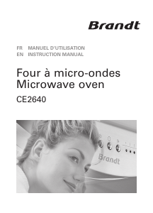 Manual Brandt CE2640B Microwave
