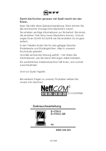 Bruksanvisning Neff B4780N0GB Ugn