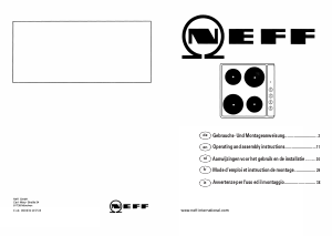 Manual Neff T11K10N0 Hob